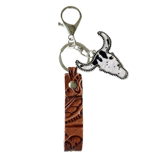 Leather Keychain Cowgirl