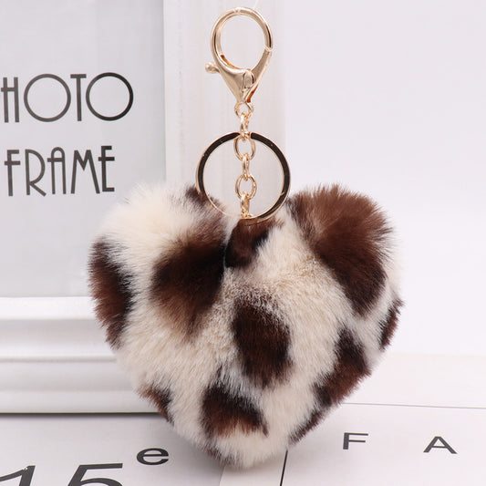 Heart Keychain Fashion Women's Plush