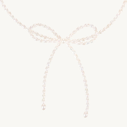 Pearl Bow Necklace