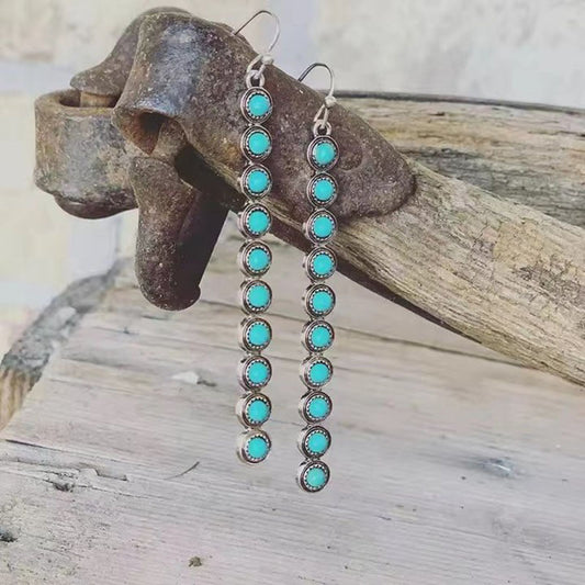 Long Turquoise Earrings