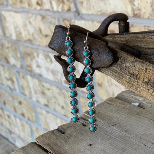 Long Turquoise Earrings